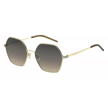 HUGO BOSS BLACK Damen-Sonnenbrille BOSS1589SJ5G Eckiger Acetatrahmen Grau Verlaufsglas 57mm
