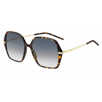 HUGO BOSS BLACK Damen-Sonnenbrille BOSS1660S2IK - Rechteckiger Acetatrahmen mit grauen Gläsern