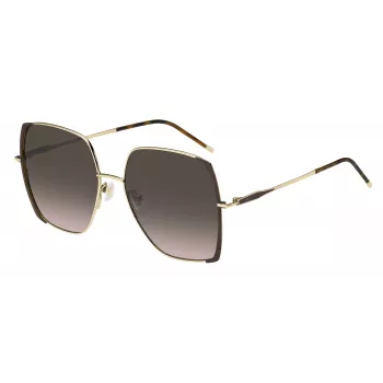 HUGO BOSS BLACK Damen-Sonnenbrille BOSS1707S01Q - Graue Gläser, Schwarzer Rahmen, 58 mm