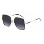 HUGO BOSS BLACK Damen Sonnenbrille BOSS1707SRHL - Eckiger Acetatrahmen, graue Polycarbonatgläser, UV400-Schutz, 58 mm Glasbreite