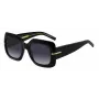HUGO BOSS BLACK Damen-Sonnenbrille BOSS1730S807 - Rechteckiger Acetatrahmen, graue Gläser, 54 mm