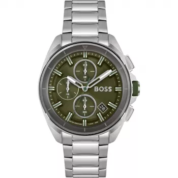 HUGO BOSS Herrenuhr 1513951 44mm Edelstahl Blaues Zifferblatt Chronograph