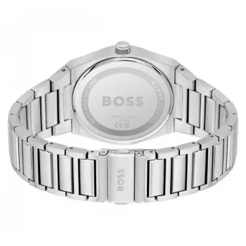 HUGO BOSS Herrenuhr 1513992 42mm blaues Zifferblatt Edelstahl Chronograph