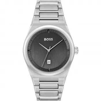 HUGO BOSS Herrenuhr 1513992 42mm blaues Zifferblatt Edelstahl Chronograph