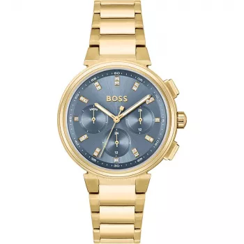 HUGO BOSS Purity Damenuhr 1502677 38mm Edelstahl-Mesh silbernes Zifferblatt