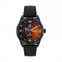 HUGO MAN 1530275 45mm Quarz-Chronograph Uhr blaues Zifferblatt braunes Lederarmband