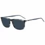 HUGO MAN HG-1374-S-3RA Rechteckige Sonnenbrille - Schwarzer Rahmen, graue Gläser, 57 mm