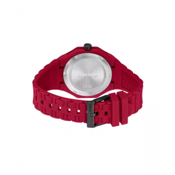 HUGO Herren Velocity Chronograph Quarzuhr 42mm Edelstahlgehäuse Schwarzes Silikonarmband 1530328