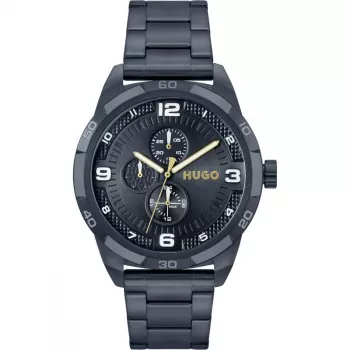HUGO Herrenuhr 1530278 45mm Edelstahl Chronograph