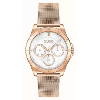 HUGO Damenuhr 1540161 36mm Edelstahl Mesh Silber