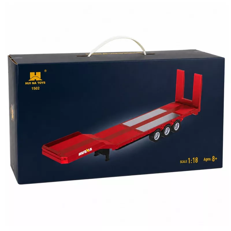 Huina 1:18 Low Bed Trailer für Scania 770S RC Truck - Rot
