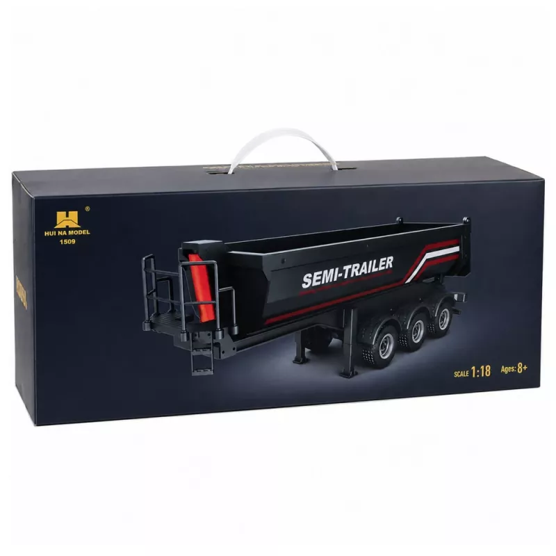 HUINA 32332 RC Metall-Kipper-Sattelauflieger Maßstab 1:18 Schwarz