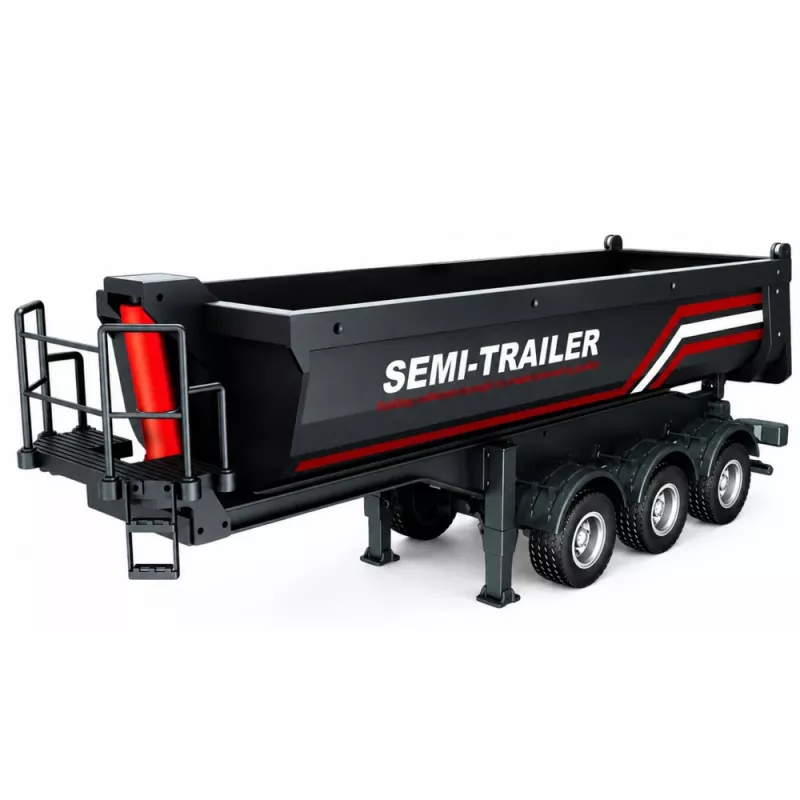 HUINA 32332 RC Metall-Kipper-Sattelauflieger Maßstab 1:18 Schwarz