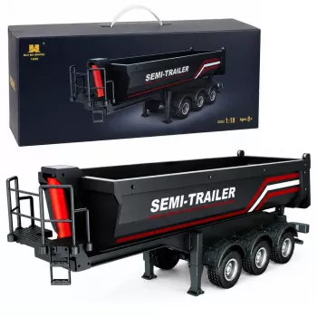HUINA 32332 RC Metall-Kipper-Sattelauflieger Maßstab 1:18 Schwarz