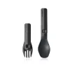 HumanGear Uno GoBites Click Travel Utensil Set Spoon and Fork Grey