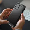 Hurtel Carbon Case Flexible Cover für OnePlus Nord N200 5G Schwarz