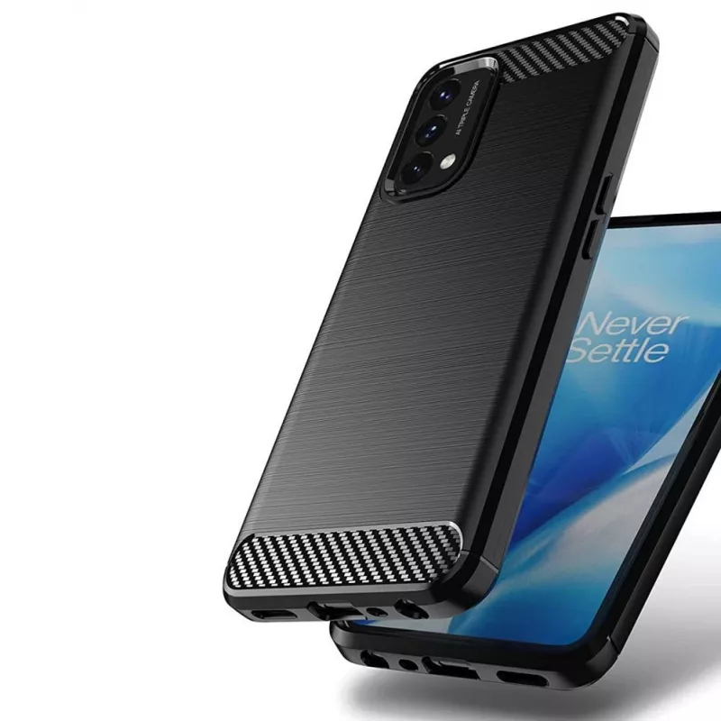 Hurtel Carbon Case Flexible Cover für OnePlus Nord N200 5G Schwarz