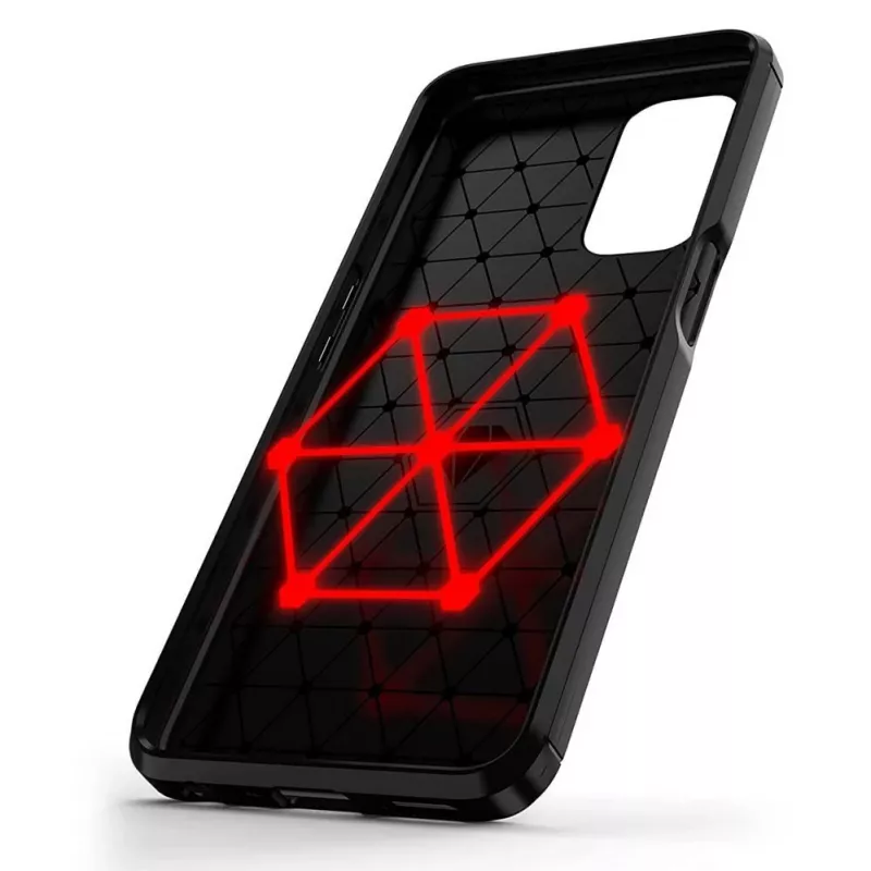Hurtel Carbon Case Flexible Cover für OnePlus Nord N200 5G Schwarz