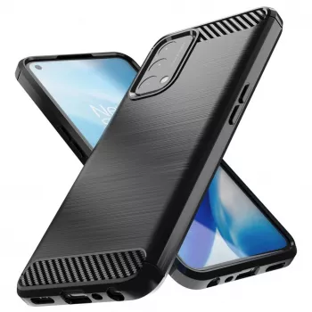 Hurtel Carbon Case Flexible Cover für OnePlus Nord N200 5G Schwarz