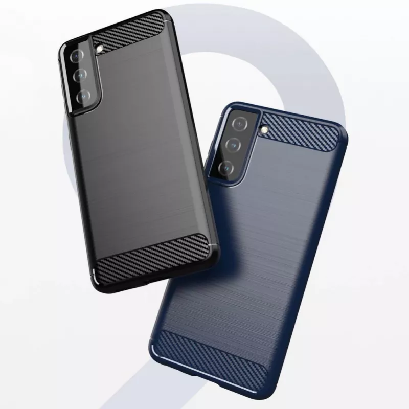 Hurtel Carbon Case Flexible Cover für Samsung Galaxy S21 FE Schwarz