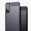 Hurtel Carbon Case Flexible Cover für Samsung Galaxy S21 FE Schwarz