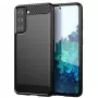 Hurtel Carbon Case Flexible Cover für Samsung Galaxy S21 FE Schwarz