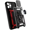 Hurtel Hybrid Armor Camshield Case für Huawei nova Y90, Panzerhülle mit Kamerabdeckung, Schwarz