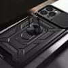 Hurtel Hybrid Armor Camshield Case für Huawei nova Y90, Panzerhülle mit Kamerabdeckung, Schwarz