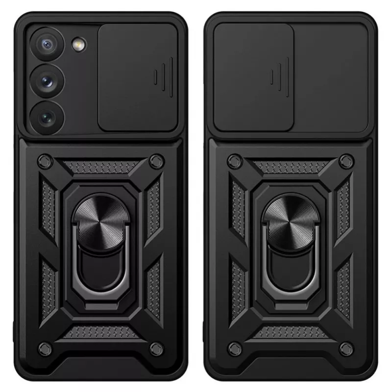 Hurtel Hybrid Armor Camshield Case für Samsung Galaxy A14 - Blau