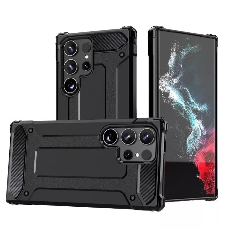 Hurtel Hybrid Armor Case für Apple iPhone 15 Pro - Schwarz