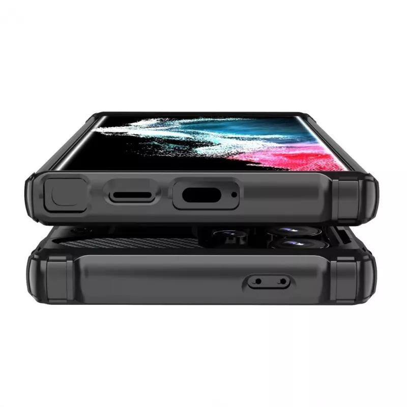 Hurtel Hybrid Armor Case für Apple iPhone 15 Pro - Schwarz