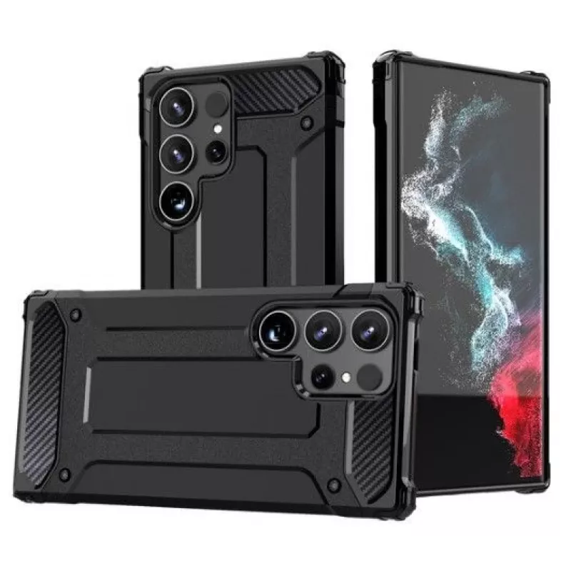 Hurtel Hybrid Armor Case für Apple iPhone 15 Pro - Schwarz