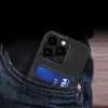 HURTEL iLike Apple iPhone 14 Leder Stand Case Cover Kartenetui mit Ständer Schwarz