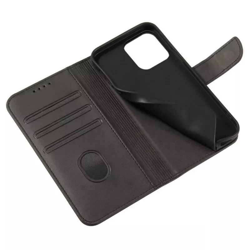 Hurtel Magnet Case Cover für TCL 20 Pro 5G Flip Cover Wallet Stand Schwarz