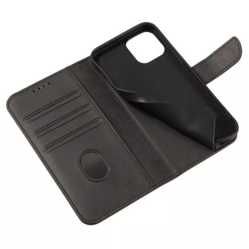 Hurtel Magnet Case Elegant Case Cover with Flap and Stand Function for OnePlus Nord N200 5G Black