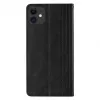 Hurtel Magnet Strap Case für iPhone 13 Mini - Wallet Cover mit Mini Lanyard Anhänger - Schwarz