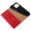 Hurtel Magnet Strap Case für iPhone 13 Pro Max - Wallet Folio mit abnehmbarem Lanyard und Anhänger - Rot