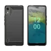 Hurtel Silicone Carbon Case für Nokia C12 / C12 Pro / C12 Plus - Schwarz