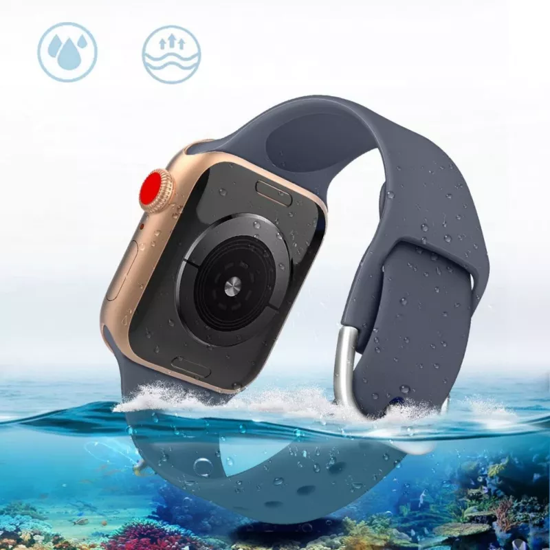 Hurtel Silikon-Armband APS für Apple Watch 38/40/41mm Armband Uhrarmband - Schwarz