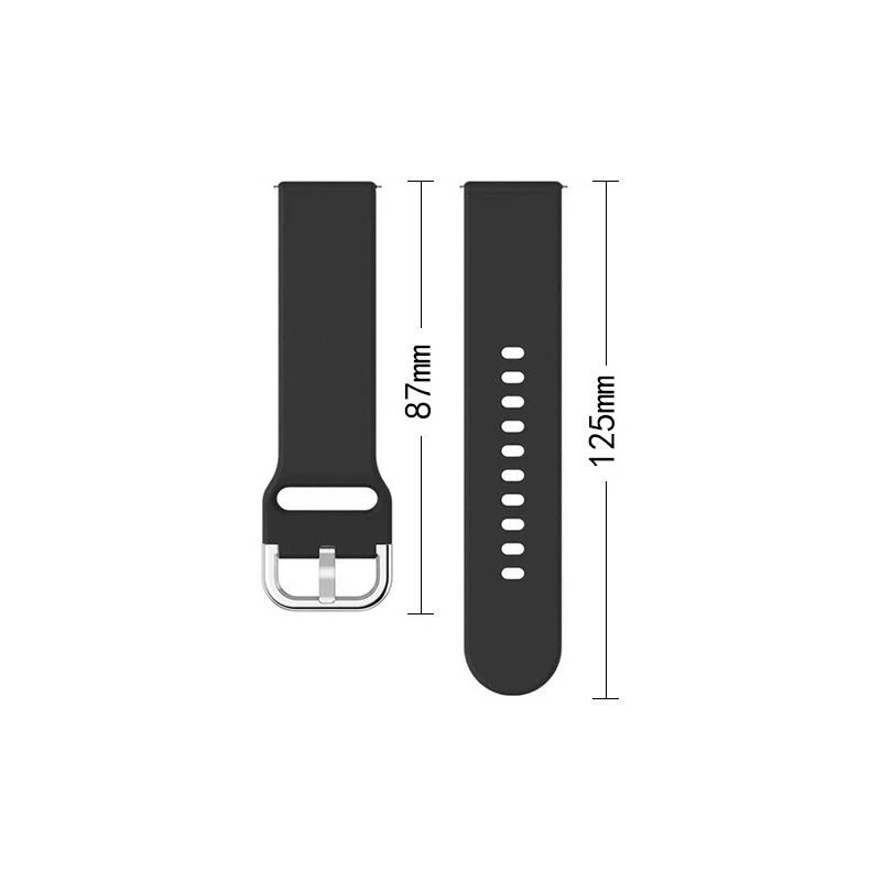 Hurtel Silicone Strap TYS Band für Samsung Galaxy Watch 40 / 41 / 42 / 43 / 44 mm - Grau