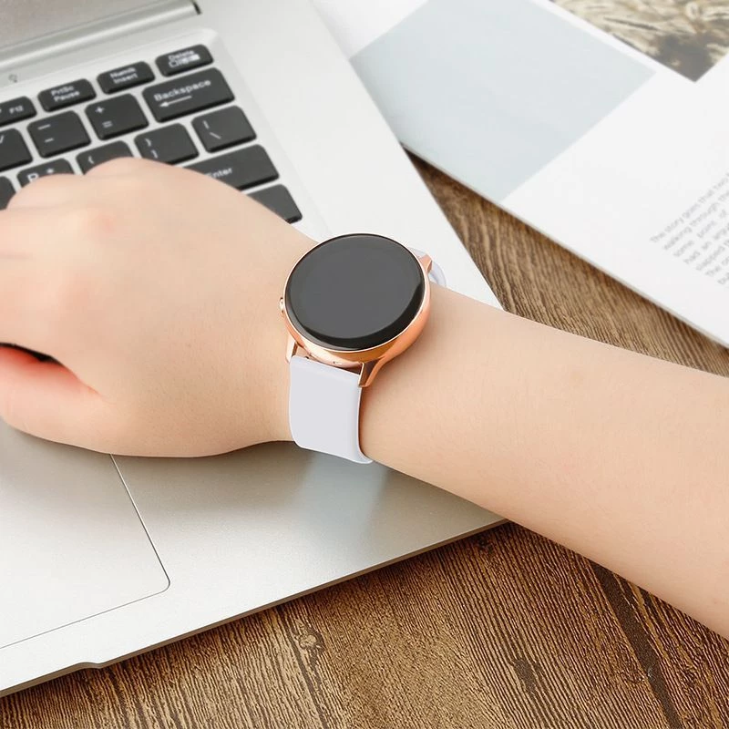 Hurtel Silicone Strap TYS Band für Samsung Galaxy Watch 40 / 41 / 42 / 43 / 44 mm - Grau