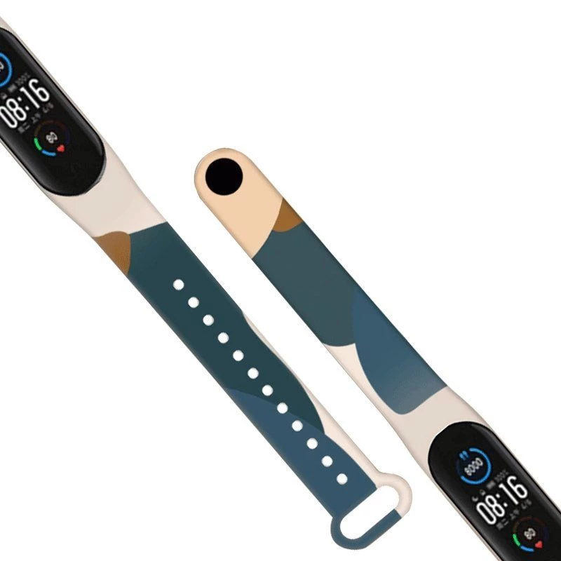 Hurtel Strap Moro Armband für Xiaomi Mi Band 6 / Mi Band 5 Silikon Armband Camo Uhr Armband