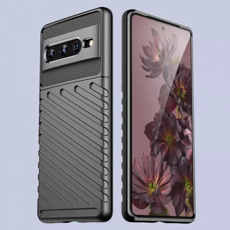 Hurtel Thunder Case Flexible Armored Cover für Google Pixel 7 Pro Schwarz