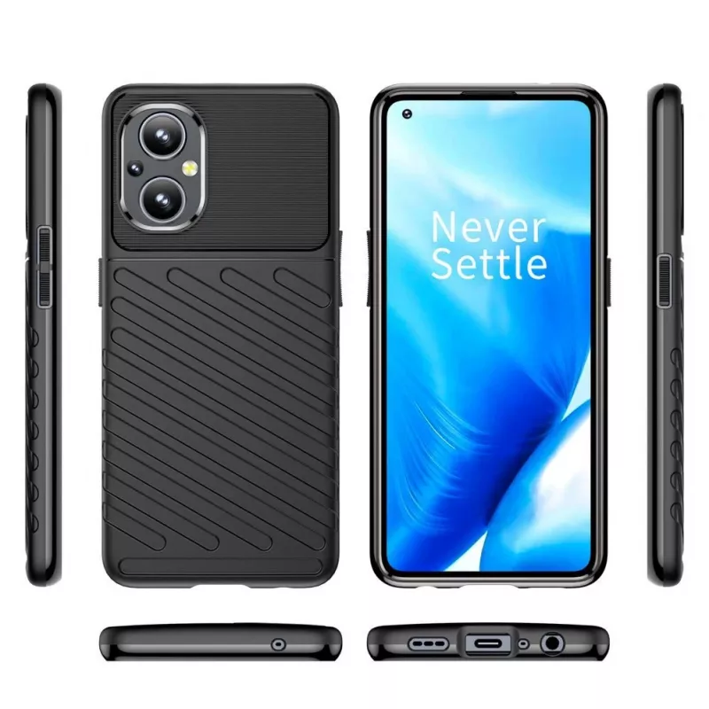 Hurtel Thunder Case Flexible Armored Cover für OnePlus Nord N20 5G Schwarz