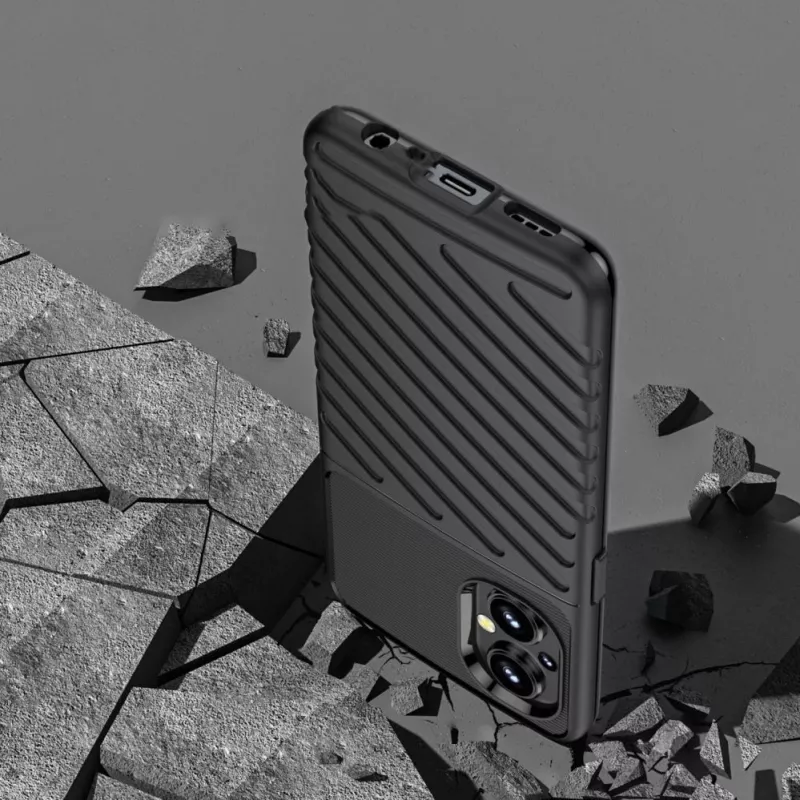 Hurtel Thunder Case Flexible Armored Cover für OnePlus Nord N20 5G Schwarz