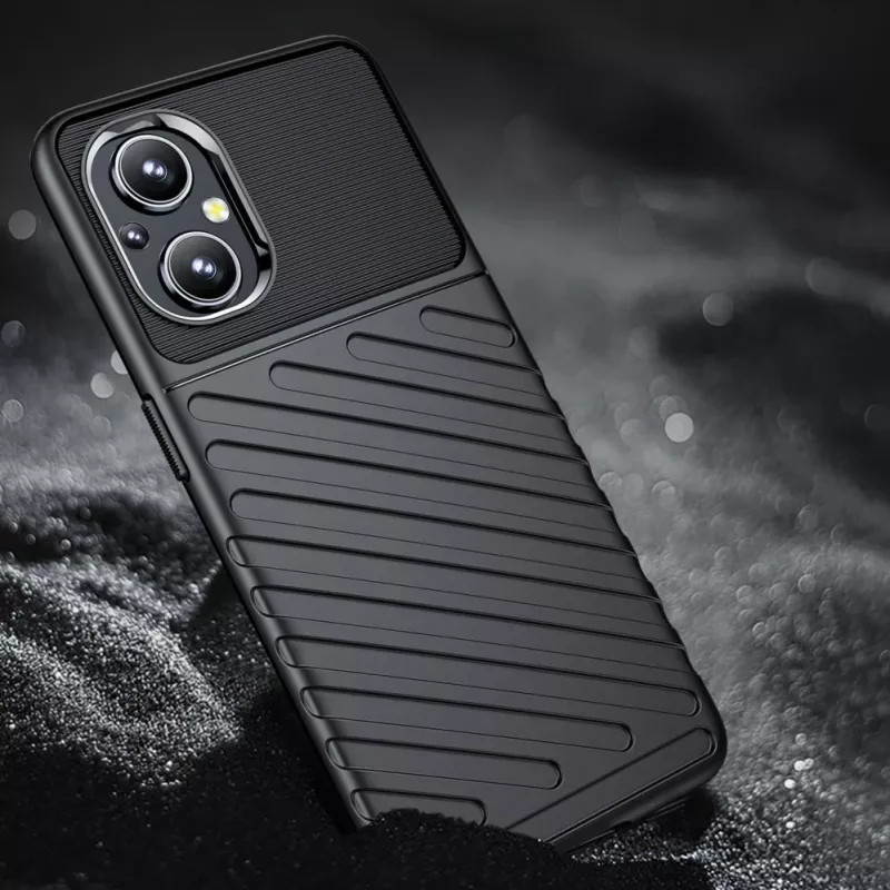 Hurtel Thunder Case Flexible Armored Cover für OnePlus Nord N20 5G Schwarz