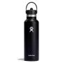 Hydro Flask Standard Mouth Flex Straw Cap Wasserflasche 21 oz (620 ml) Schwarz