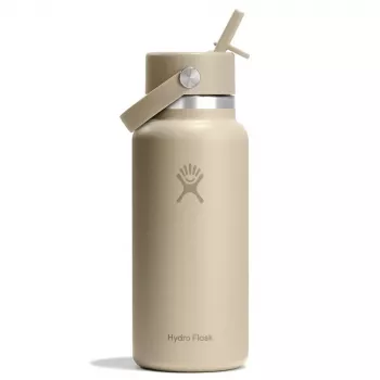 Hydro Flask Wide Mouth 32 oz Flex Straw Cap Vakuumisolierte Edelstahl-Wasserflasche - Oat