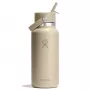 Hydro Flask Wide Mouth 32 oz Flex Straw Cap Vakuumisolierte Edelstahl-Wasserflasche - Oat