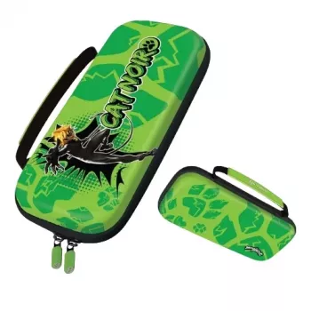 Hyperkin M07541-MTCN Hard Shell Case, Grün, Mehrfarbig, PEVA, für Nintendo Switch Lite, stoßfest, wasserabweisend, Tragetasche